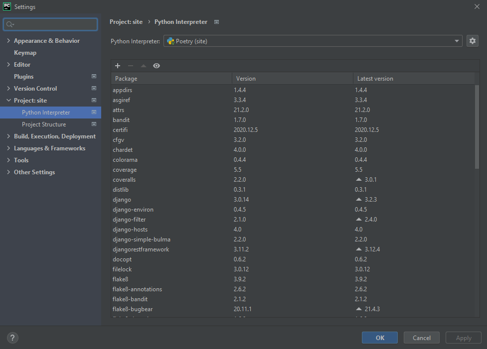 PyCharm Project Interpreter